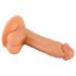 Gospod Rude - resnični dildo s priseskom in modi - 17 cm (naravna barva)