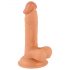 Gospod Rude - resnični dildo s priseskom in modi - 17 cm (naravna barva)