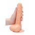 RealRock Dong 8 - realistični dildo z modi (20 cm) - naravni