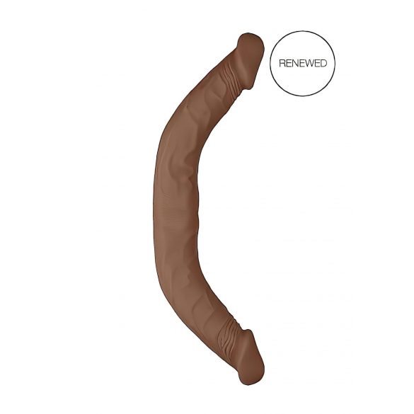 RealRock Double Dong 18 - dvojni dildo (46 cm) - temno naraven