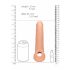 RealRock Penis Sleeve 9 - ovoj za penis (21,5 cm) - naravni