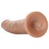 RealRock Slim - realistični dildo z objemko - 15,5 cm (temno naraven)