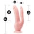 Dr. Skin 8 - Dvojni Dildo z Vac-u-Lock Podstavkom (Naravna Barva)