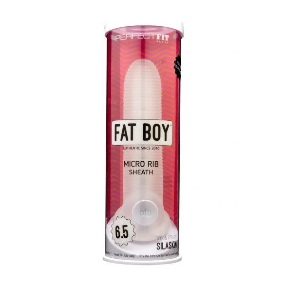 Fat Boy Micro Rebrasti - erotični rokav (17 cm) - mlečno bela