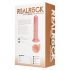 REALROCK - vibracijski dildo s priseskom - naraven (20,5 cm)