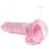 REALROCK - prozoren realistični dildo - roza (17 cm)