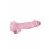 REALROCK - prozoren realistični dildo - roza (17 cm)