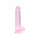 REALROCK - prozoren realističen dildo - roza (19 cm)