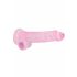 REALROCK - prozoren realističen dildo - roza (19 cm)