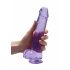 REALROCK - prozoren realistični dildo - vijolični (22 cm)