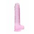 REALROCK - prozoren realističen dildo - roza (22cm)