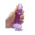 REALROCK - prozoren realistični dildo - vijolični (15 cm)