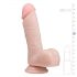 Easytoys - pripenjalni, testisni dildo (17,5 cm) - naravni