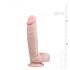 Easytoys - pripenjalni, testisni dildo (22,5 cm) - naravni