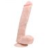 Easytoys - velik dildo s testisi (26,5 cm) - naravni