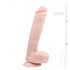 Easytoys - velik dildo s testisi (26,5 cm) - naravni