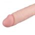 Real Fantasy Glynn - pripenjalni dildo za testise (25 cm) - naravni