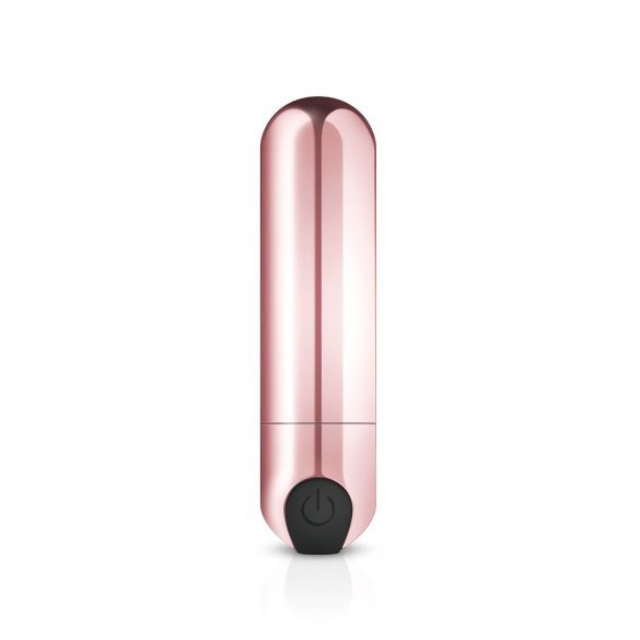 Rosy Gold Bullet - mini vibrator s kroglo za polnjenje (rožnato zlato)