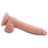 Mr. Dixx 7.6 - pripenjalni, testisni dildo - naravni (19,5 cm)