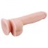 Mr. Dixx 7.6 - pripenjalni, testisni dildo - naravni (19,5 cm)