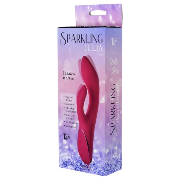 Sparkling Julia Duo - brezžični vibrator s stremenom (rdeča)