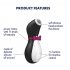 Satisfyer Penguin - polnilni, vodoodporni stimulator za klitoris (črno-bel)