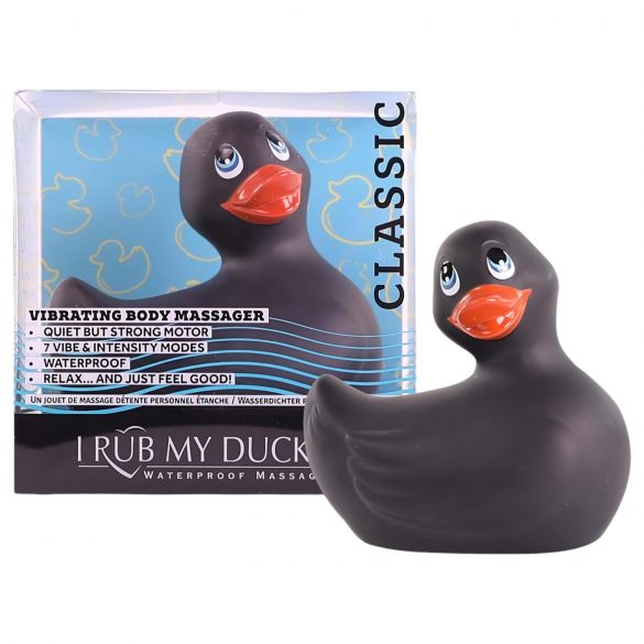 My Duckie 2.0 - igriva račka vodoodporen vibrator za klitoris (črna)